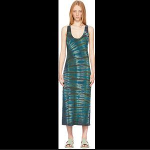 Raquel Allegra Tie Dye Long Silk Dress, Medium